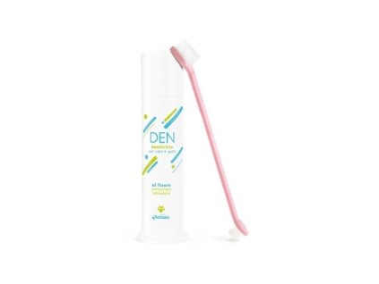 toothpaste and double toothbrush