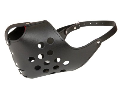 Kožený náhubek, plný - Černá (varianta Černá - OČ 32cm, DČ 8cm, OK 35-56cm 19711)