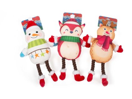 Farm Company Vánoční hračka s lanovými nožičkami - 21,5cm (varianta Sněhulák)