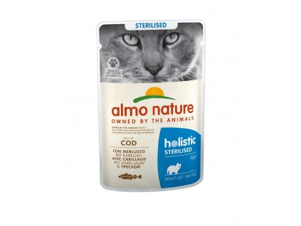 Almo Nature Holistic Sterilised - Treska 70g výhodné balení 30ks