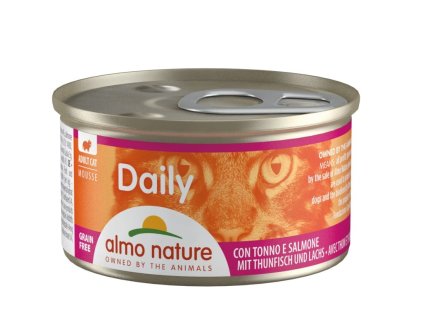 Almo Nature Daily Pěna s tuňákem a lososem 85g výhodné balení