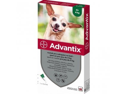 Advantix Spot On pro psy do 4kg (0,4ml)