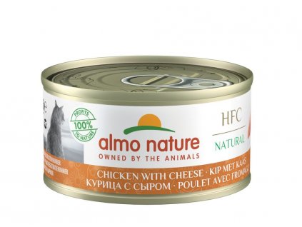 Almo Nature HFC Natural - Kuře a sýr 70g výhodné balení 24ks