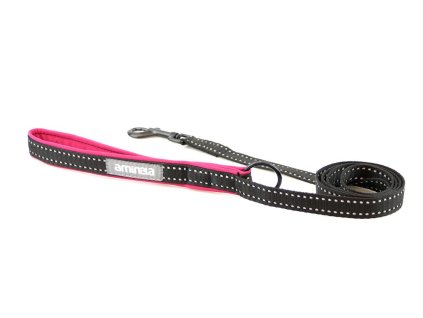 Aminela jednoduché vodítko nepodšité Sport & City pro malá plemena 16mm/150cm, malinová