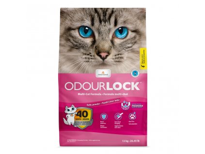 Intersand kočkolit Odour Lock - vůně dětský pudr 12kg