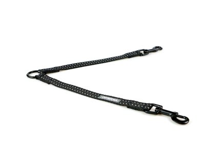 Aminela rozdvojka Sport&City pro 2 psy 20mm/30cm, černá