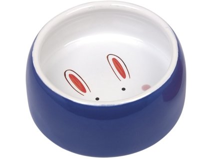 Nobby Happy Rabbit keramická miska pro hlodavce modrá 12 x 4,5 cm