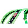 Perforovaný postroj SOFTY | zelenočerný (velikost postroje 2 - obvod krku 28-33 cm - obvod hrudníku 46-56 cm)