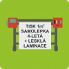 Samolepka 4-leta s tiskem a lesklou laminaci - 1m²