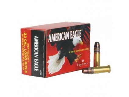 Střelivo Federal American Eagle, .22 LR, 38GR Copper Plated HP