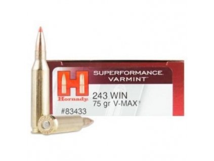 Střelivo Hornady, SuperFormance Varmint .243 Win 75GR V-Max