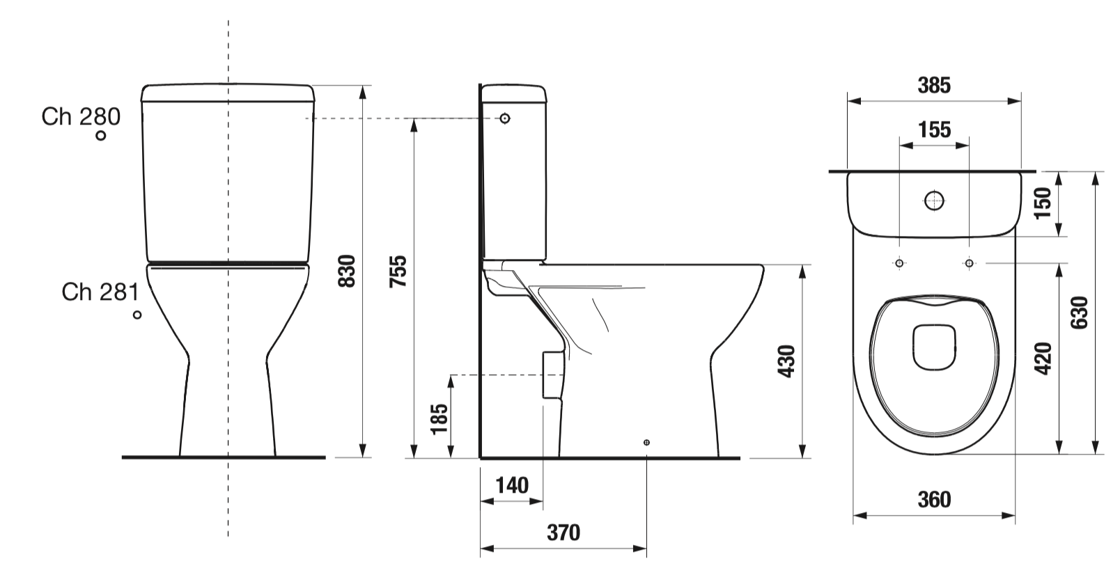 rozmery JIKA LYRA rimless KOMBI