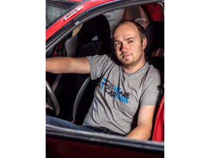 WeAreCarFans triko s logem - Šedá