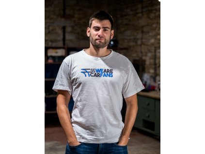 WeAreCarFans triko s logem - Bílá