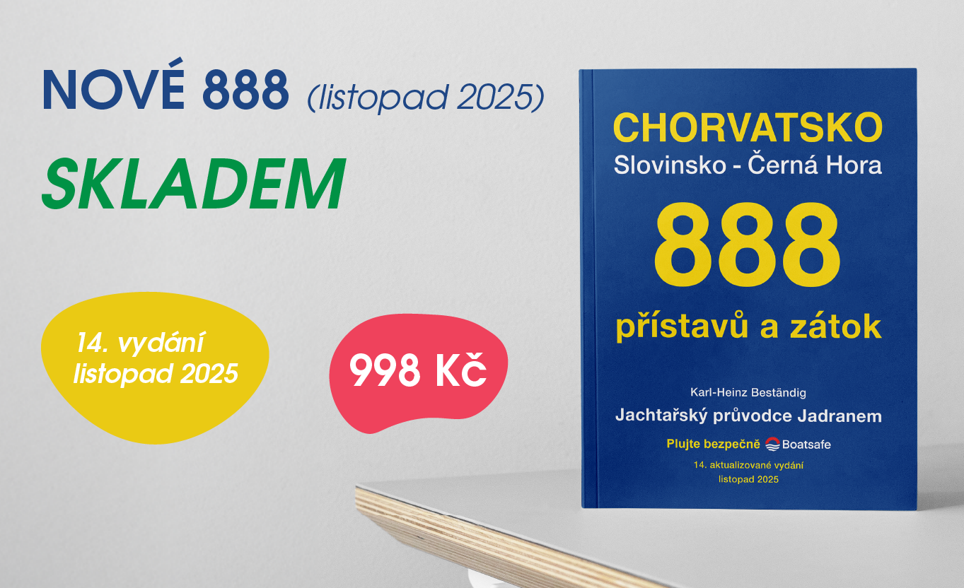 888 přístavů a zátok 2025 máme skladem u nás v YachtNetu Praha