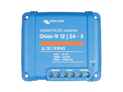 Victron Energy Měnič napětí Orion Tr 12/24-5A (8-17Vdc na 24V 120W) galvanicky izolovaný