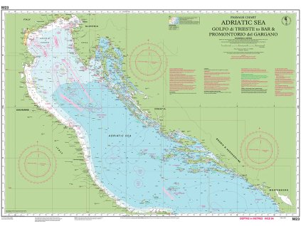 Námořní mapa jadranu - M23 Adriatic Sea - YachtNet