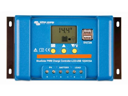 Victron Energy BlueSolar PWM 12/24V 5A LCD+USB
