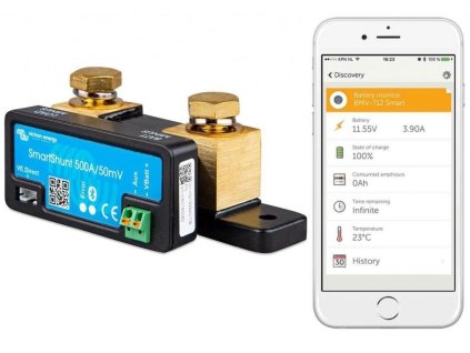 Victron Energy SMARTShunt 500A/50mV, sledovač stavu baterie s Bluetooth