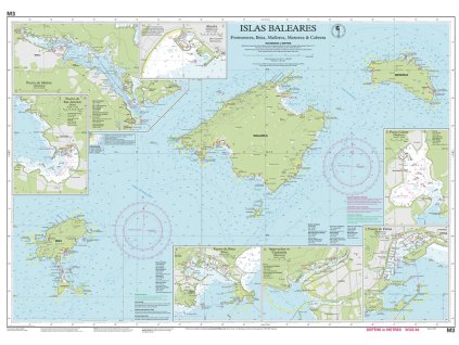 M3 Islas Baleares námořní mapa