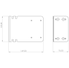 L-shaped wall mounting plate for Cisco/Juniper AP brackets