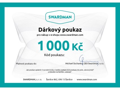 Dárkový poukaz na 1 000 Kč