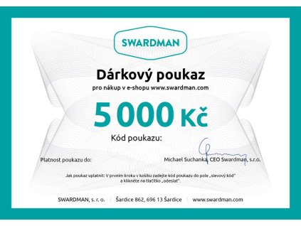 Dárkový poukaz na 5 000 Kč