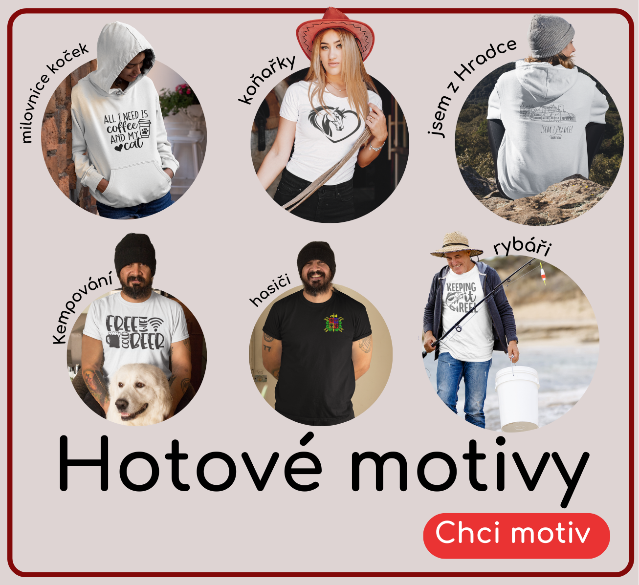 hotové motivy na textilu