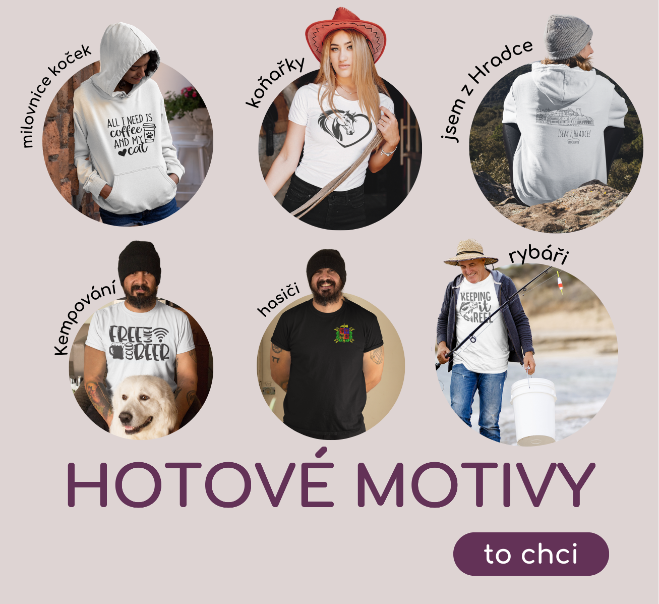 hotové motivy na textilu