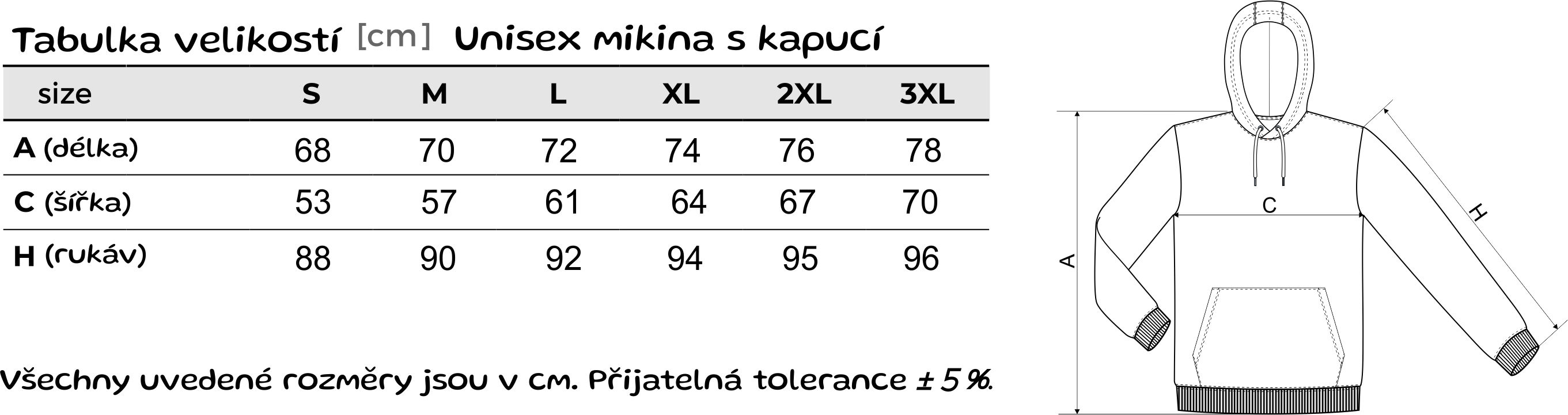 Tabulka-velikostí-unisex-mikina