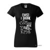 First I drink cofee teach dámské tričko černé