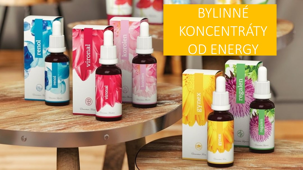 bylinné koncentráty od energy reprezentujúcich 5 základných elementov