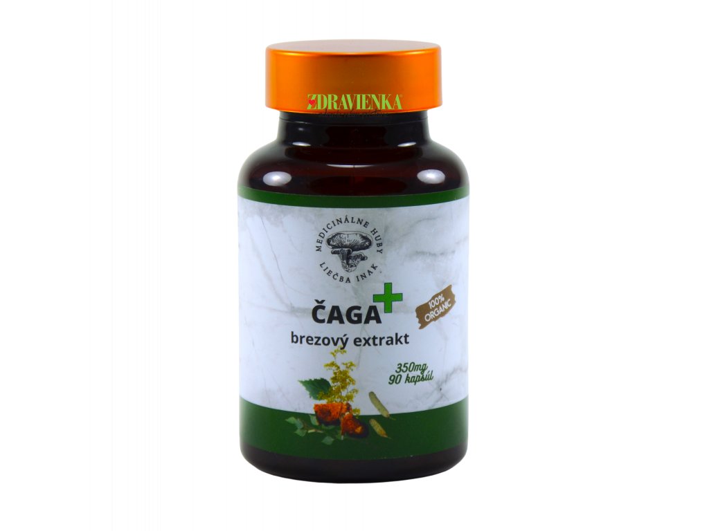 Čaga PLUS - Chaga s brezovým extraktom - Medicinálne huby