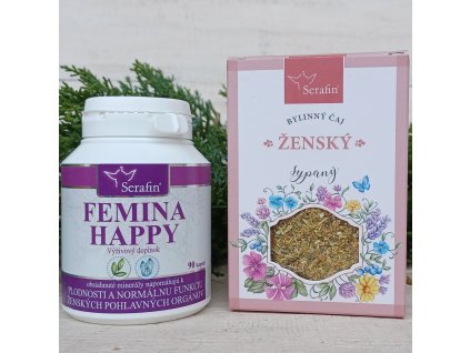 003 Časté ženské zápaly vyriešime s Čaj Ženská Serafin Kapsule Femina Happy Serafin