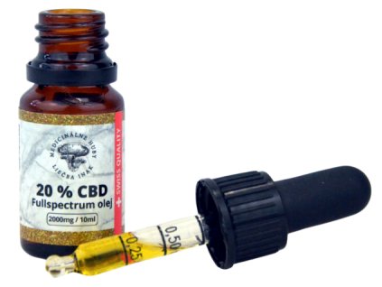 20 CBD v MCT oleji Full Spectrum 10 ml medicinalnehuby shop.zdravienka.sk