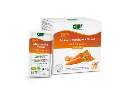 GW mrkva - shop.zdravienka.sk - Obsahuje vitamíny K1, C, E, B6 alebo vitamín H (nazývaný tiež biotín). Okrem vitamínov je bohatá na minerály (vápnik, fosfor, železo či mangán), antioxidanty, karotenoidy a betakarotén. Betakarotén v mrkve je silný antioxidant a je dôležitý aj pri syntéze vitamínu A v tele.