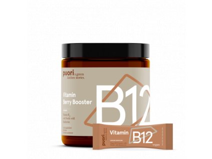 B12 Vitamin Berry Booster with sachet - Vitamín B12 PUORI 20 vrecúšok - dávkovanie 2x za 1 týždeň - Ľahko vstrebateľná forma vitamínu B12 obohatená o čučoriedky s vysokým obsahom flavonoiodov - prírodných antioxidantov - shop.zdravienka.sk