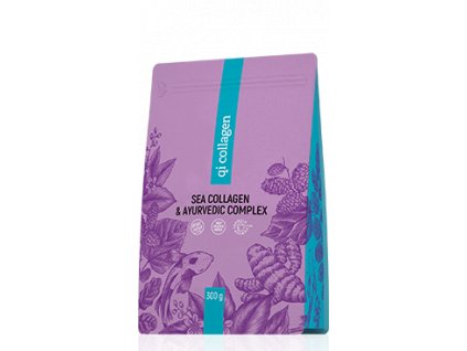 QI Collagen XXL - Najúčinnejší bioaktívny morský kolagén I. a II. doplnený o ajurvédsky bylinný komplex a vitamín C. Výživa kĺbov a šliach, redukcia vrások spomalenie starnutia, lepšia kvalita vlasov a nechtov. shop.zdravienka.sk
