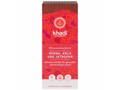 khadi rastlinna farba na vlasy henna a amla a jatropha - zdravienka e-shop