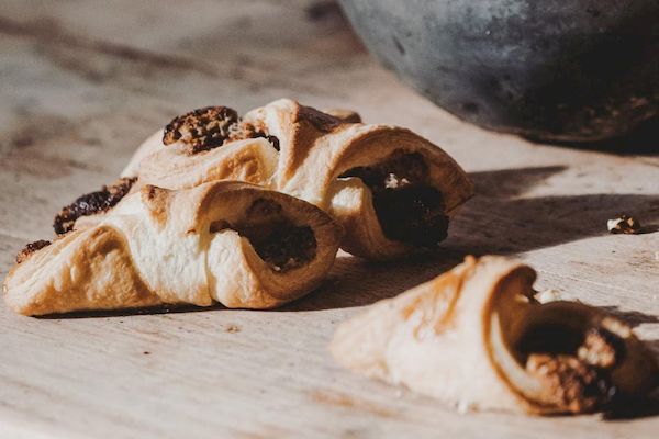 Máslové listové šátečky s ořechy