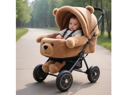 pikaso texttoimage stroller like bear for babies with baby (3)