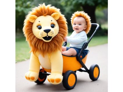 pikaso texttoimage stroller like lion for babies with baby