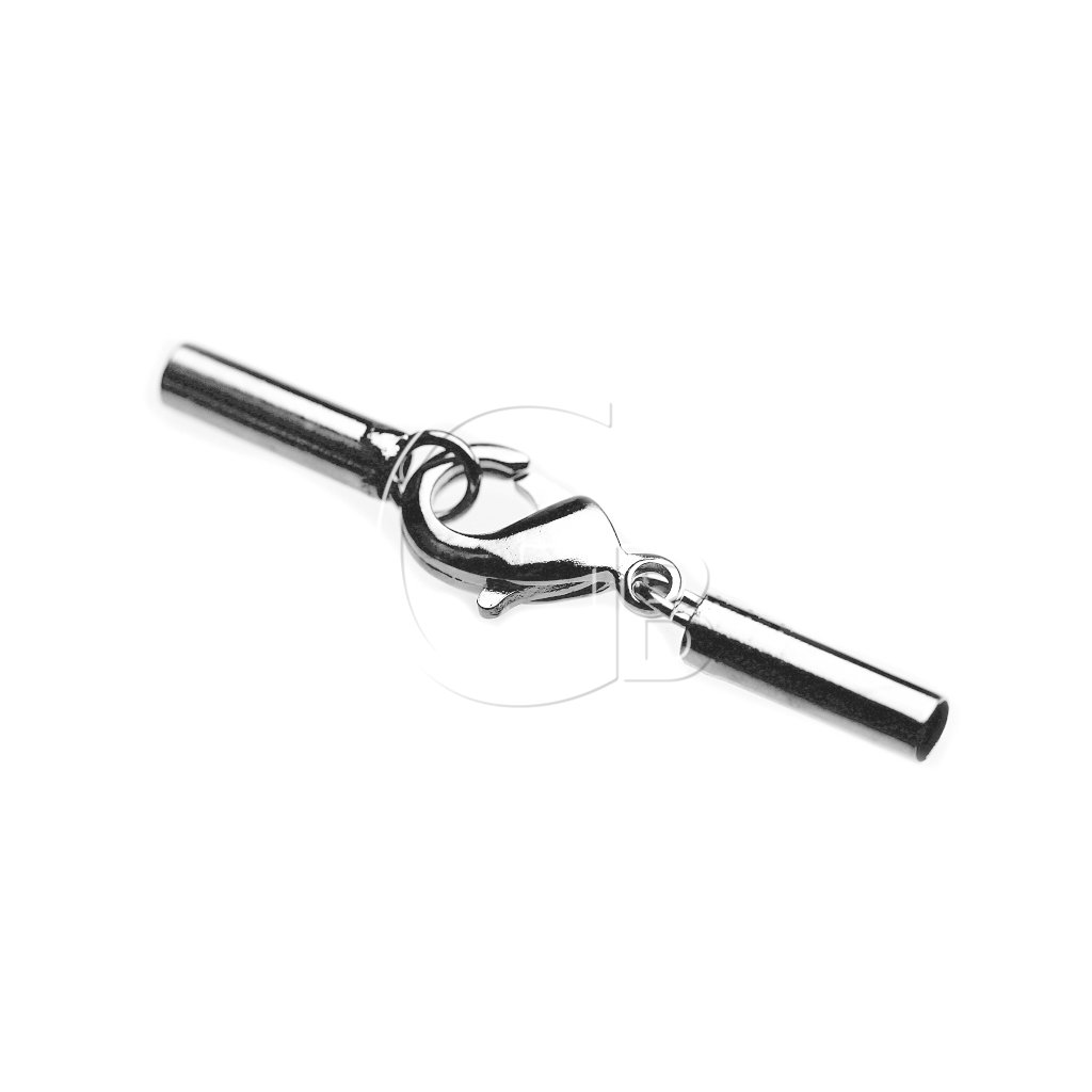 Karabinka s koncovkami 2 mm (Velikost produktu 2 mm, Barva Platinová)