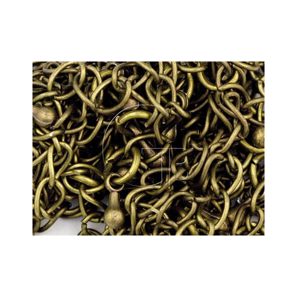 Řetízek prodlužovací Staromosaz 4 cm (Velikost produktu 4 cm, Barva Staromosaz)