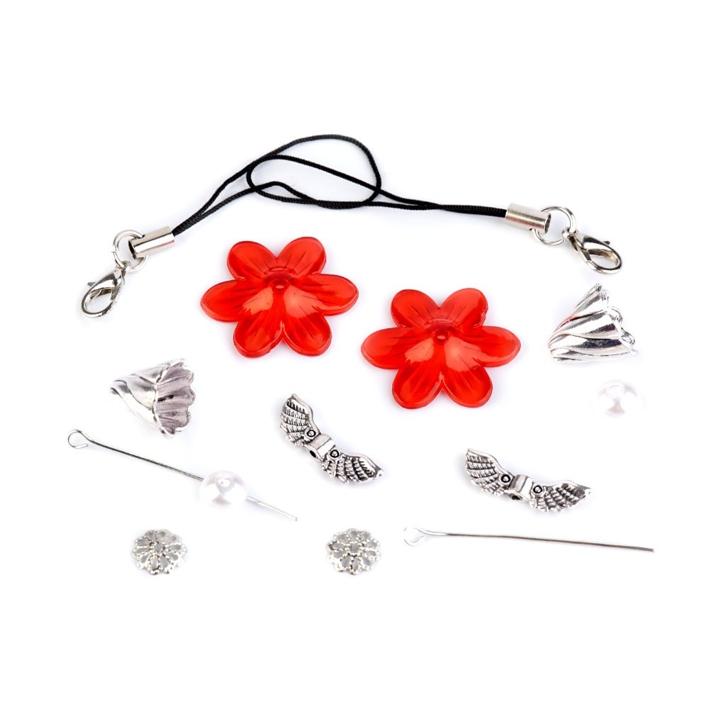 Vánoční andílek kreativní sada 2 ks Červená (Velikost produktu 2 ks, Barva Červená)