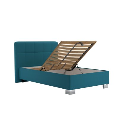 Posteľ KELLY, Enjoy 17 Turkis - Blanář (Šírka postele 90x200cm, Typ matraca Bez matraca)