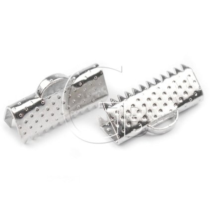 Koncovka plochá stříbrná (Barva Stříbrná K2136)