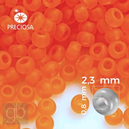 Preciosa koralky rokajl 11 90000%20oran%C5%BEov%C3%A1%20matt