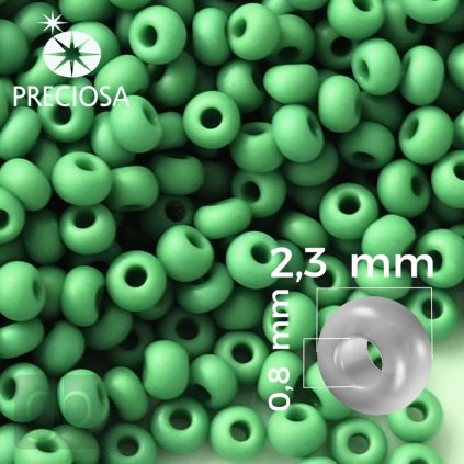 Preciosa koralky rokajl zelen%C3%A1 mat 10 53250