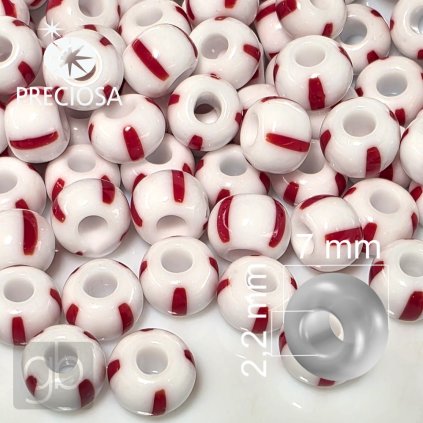 Preciosa koralky rokajl 31 %C4%8Derven%C3%A1 b%C3%ADl%C3%A1 03890